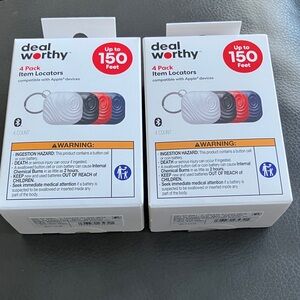 Bluetooth Item Locator 4-Pack - Black, Blue, Red, White bundle of 2